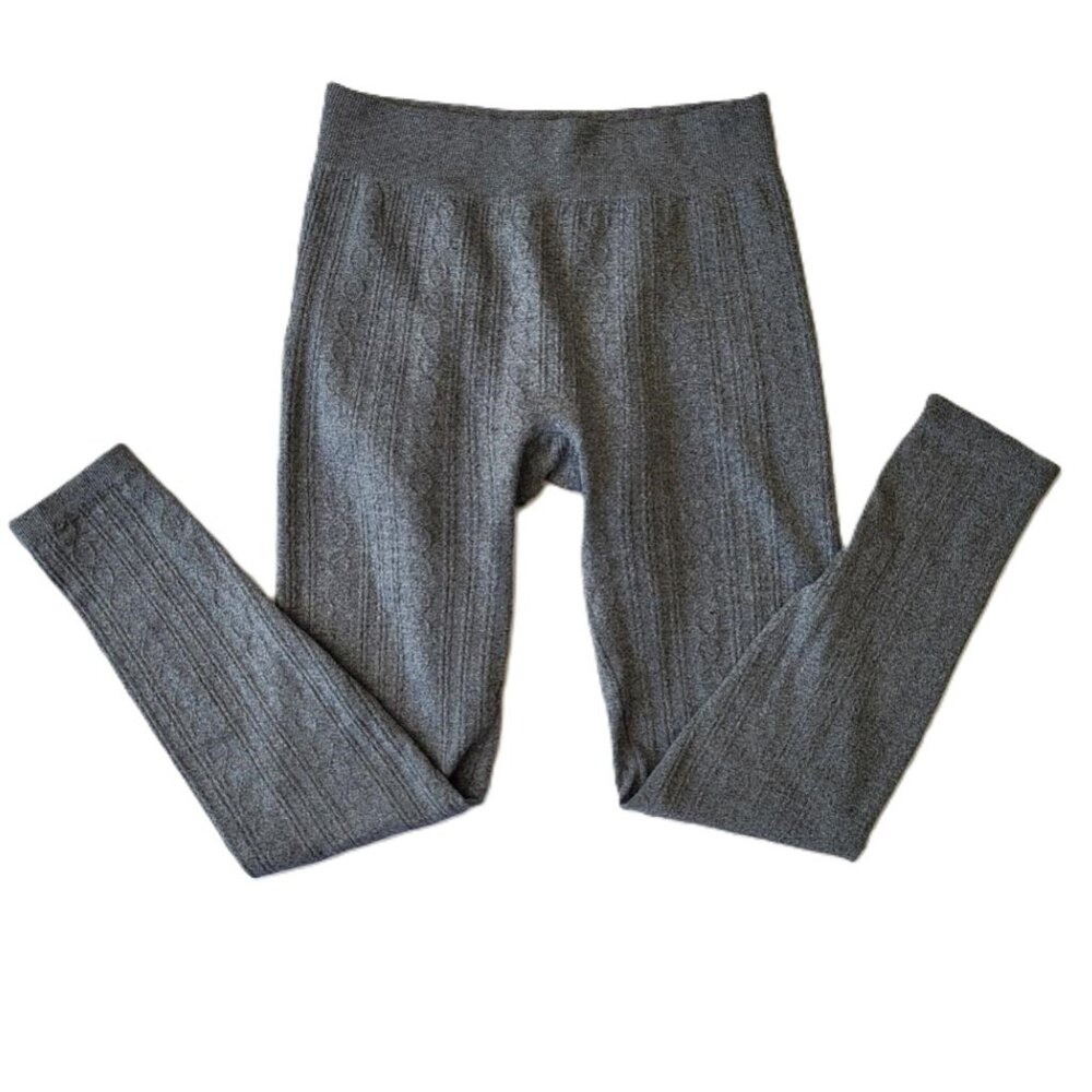 Rue 21 Gray Knit Leggings - Medium